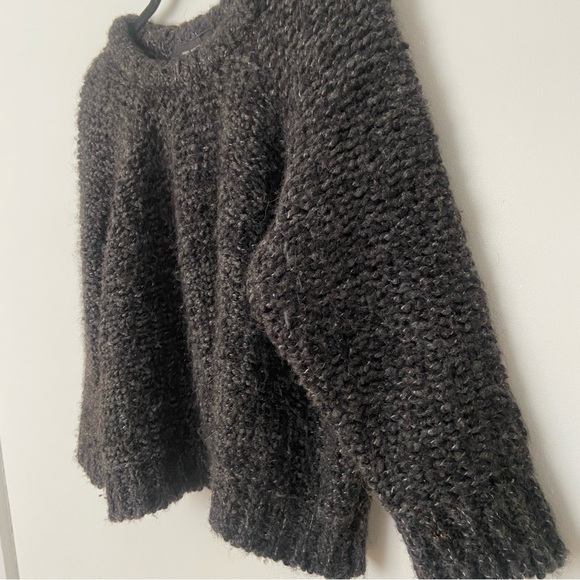Isabel Marant Wool Alpaca Dark Grey Cropped Sweater size 40 Large - Picture 9 of 11